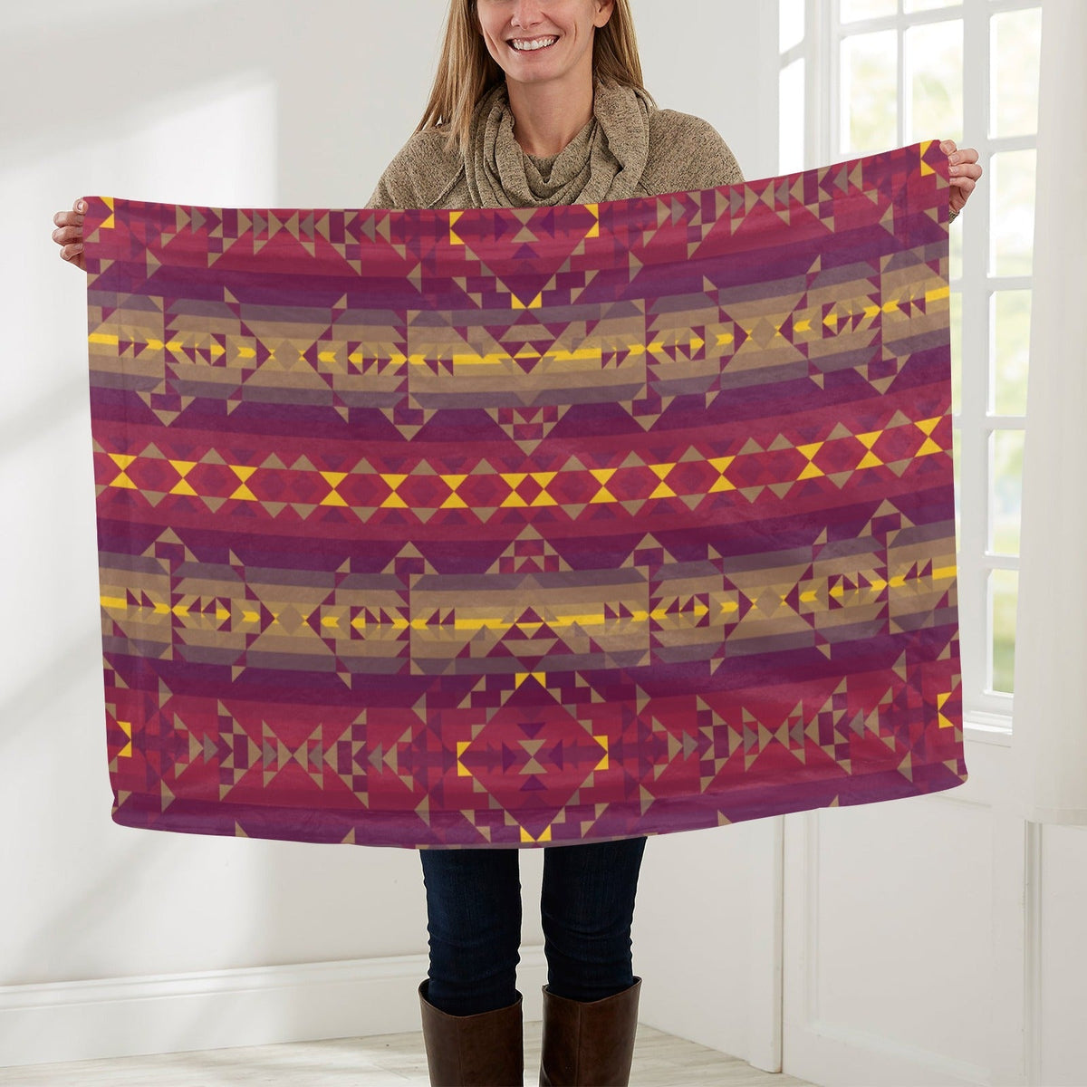 Gold Wool Small Baby Blanket by 49 Dzine