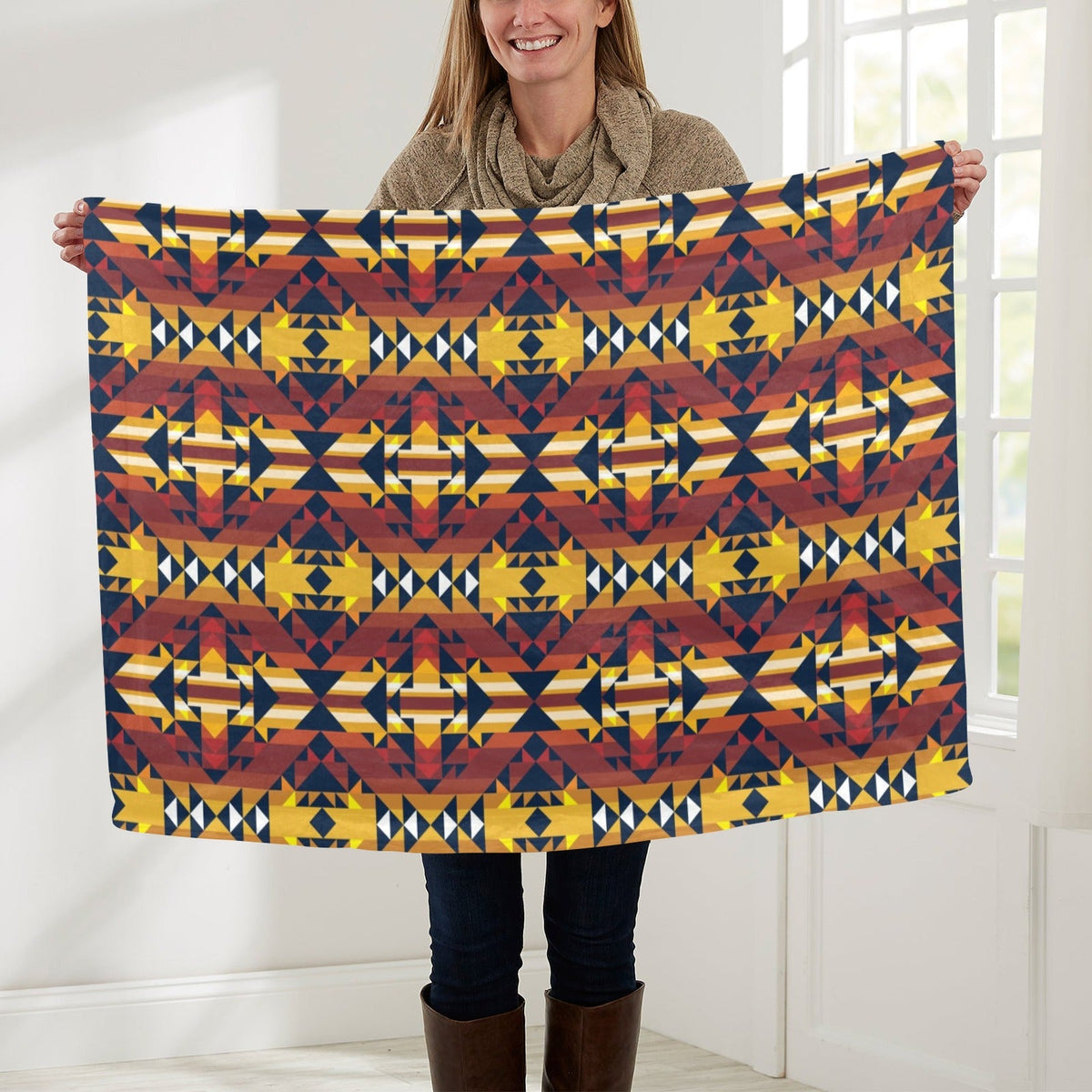 Golden Clouds Small Baby Blanket by 49 Dzine