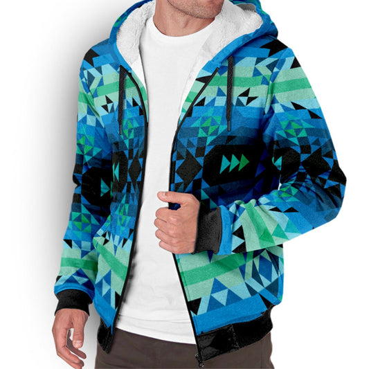 Geometric Star Sherpa Hoodie