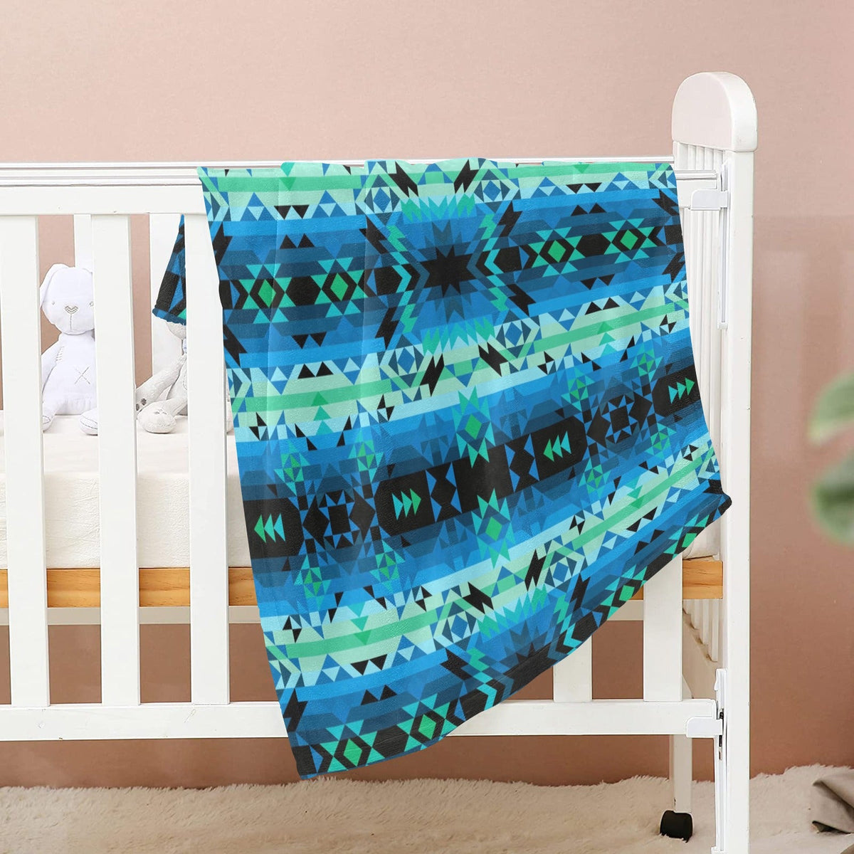 Green Star Small Baby Blanket by 49 Dzine (image 2)