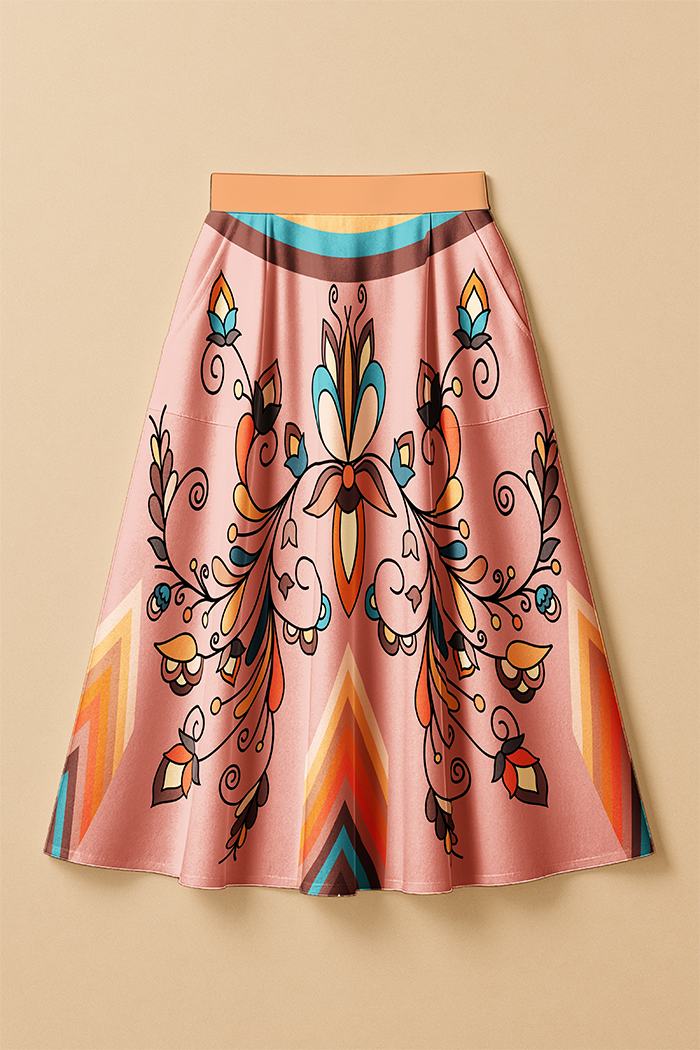 Guardian Petals Earthy Luxe Midi Skirt