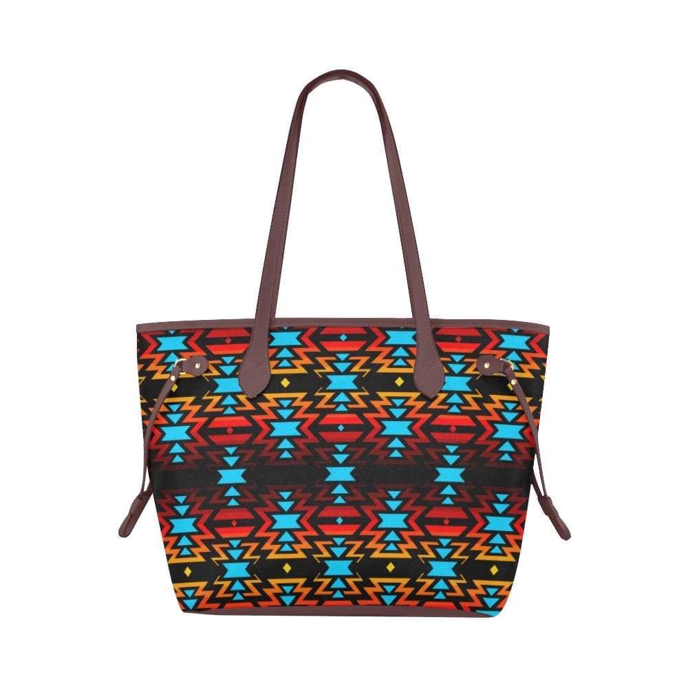 Black Fire Clover Canvas Tote