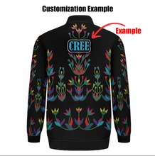 Load image into Gallery viewer, Kokum Ceremony Blue Zippered Collared Lightweight Jacket
