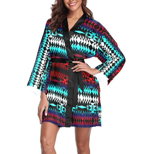 In Between Two Worlds Long Sleeve Kimono Robe Long Sleeve Kimono Robe e-joyer 