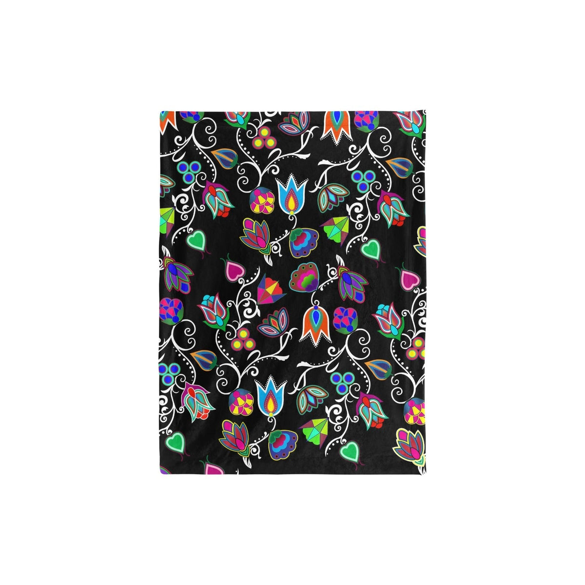 Indigenous Paisley Black Small Baby Blanket by 49 Dzine (image 3)