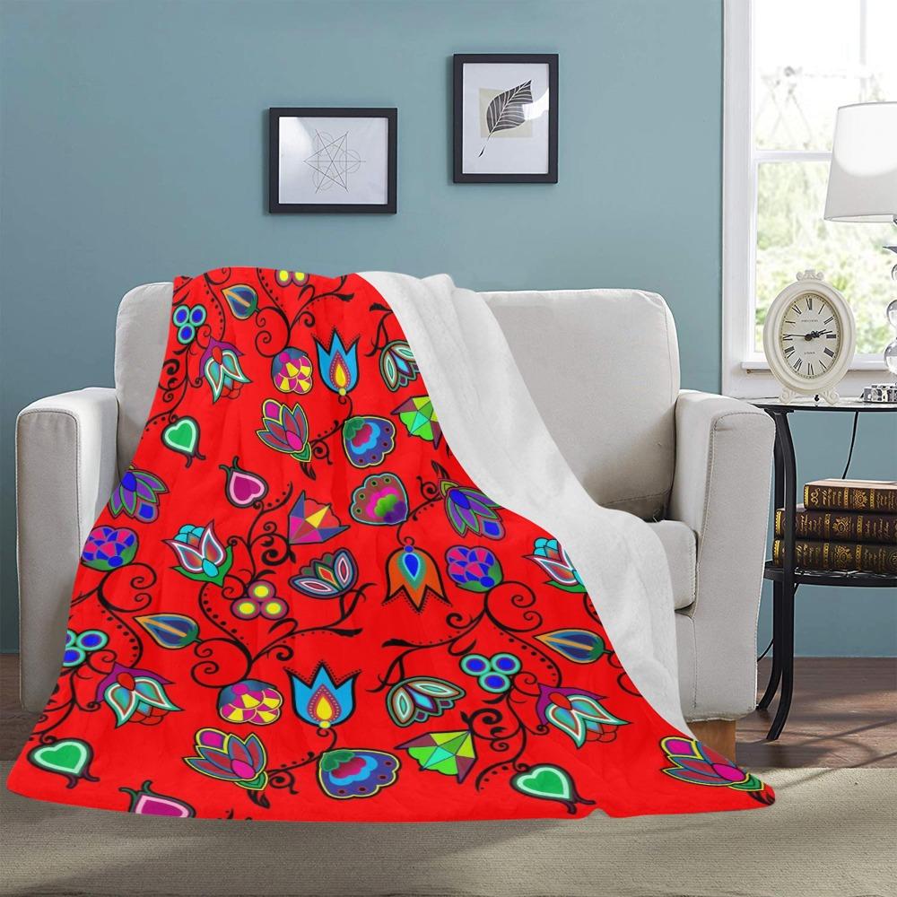Indigenous Paisley Dahlia Ultra-Soft Micro Fleece Blanket 60"x80" Ultra-Soft Blanket 60''x80'' e-joyer 