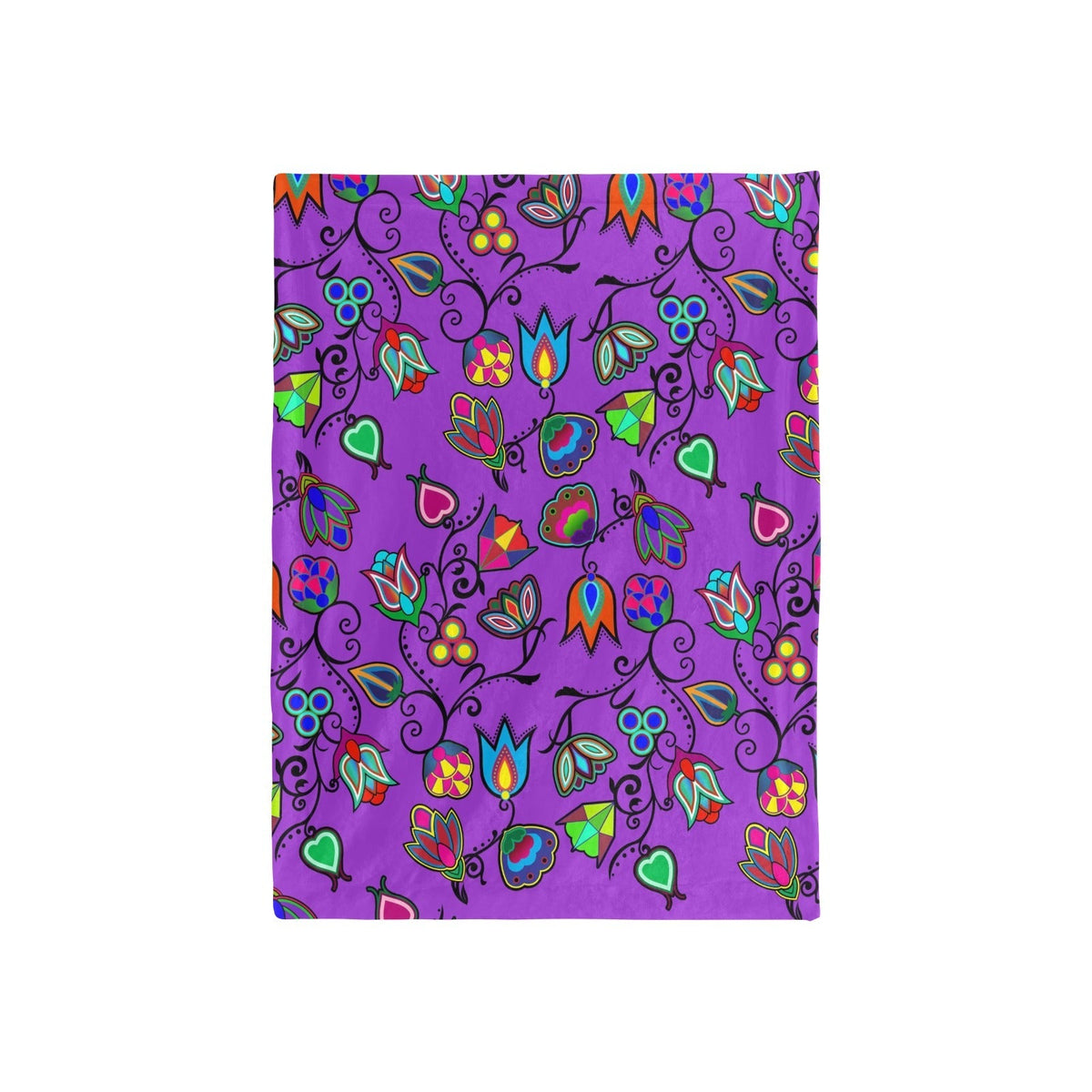 Indigenous Paisley Dark Orchid Large Baby Blanket by 49 Dzine (image 3)