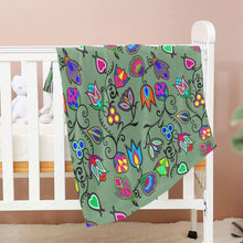 Load image into Gallery viewer, Indigenous Paisley Dark Sea Baby Blanket 40&quot;x50&quot; Baby Blanket 40&quot;x50&quot; e-joyer 
