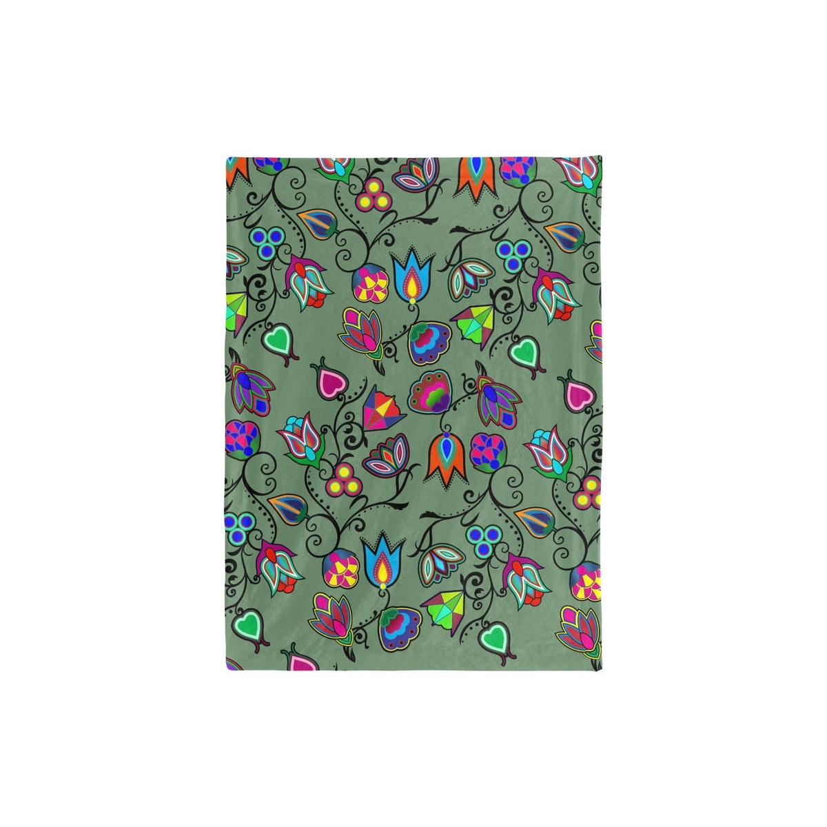 Indigenous Paisley Dark Sea Small Baby Blanket by 49 Dzine (image 3)