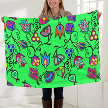 Load image into Gallery viewer, Indigenous Paisley Green Baby Blanket 40&quot;x50&quot; Baby Blanket 40&quot;x50&quot; e-joyer 
