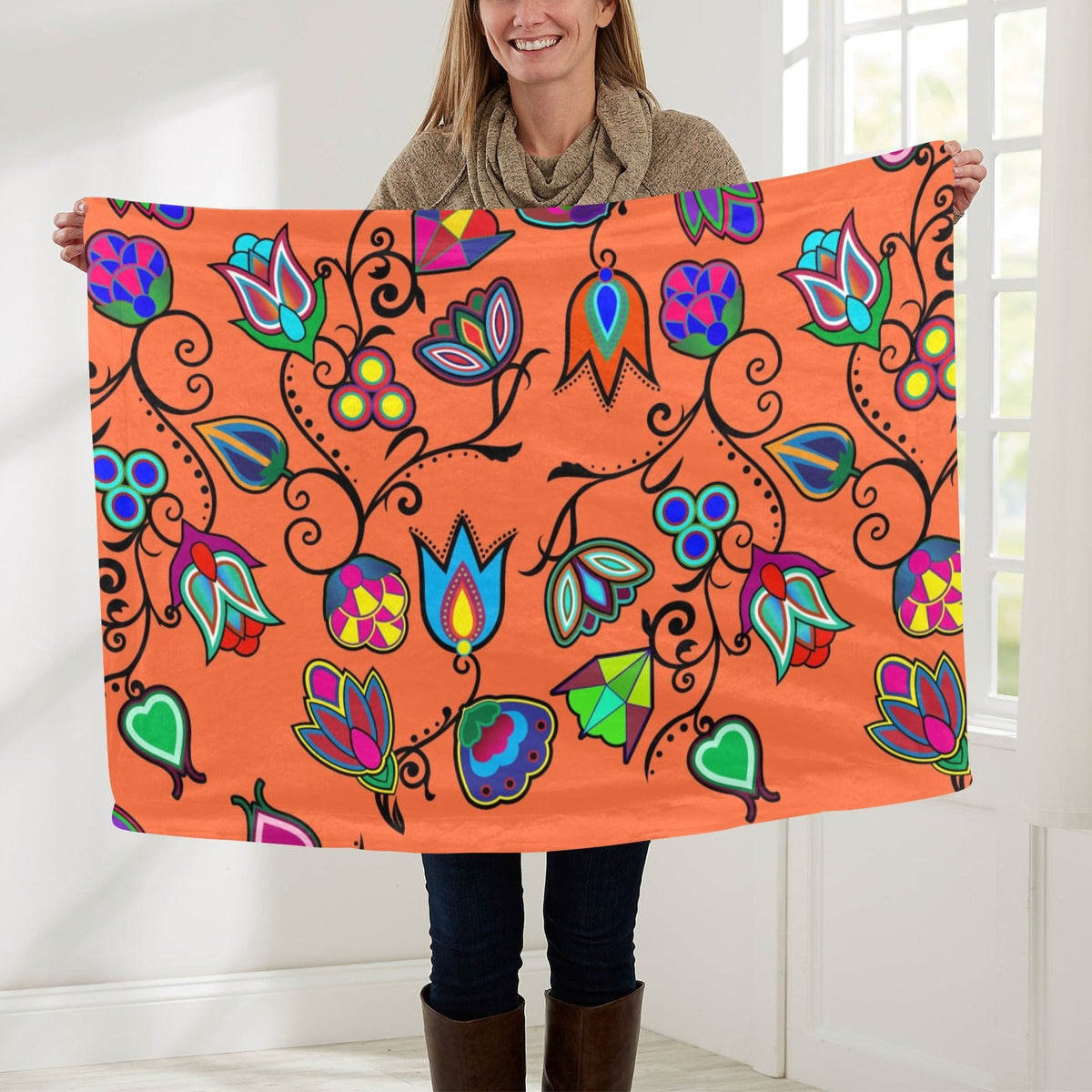 Indigenous Paisley Sierra Small Baby Blanket by 49 Dzine