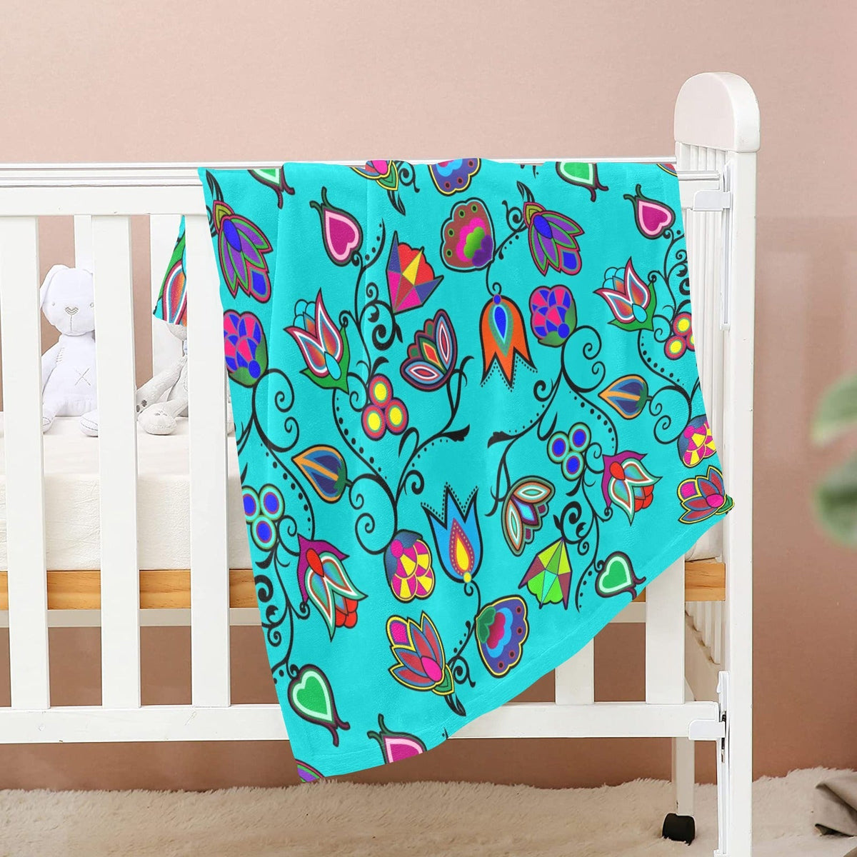 Indigenous Paisley Sky Small Baby Blanket by 49 Dzine (image 2)