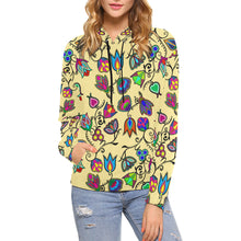 Load image into Gallery viewer, Indigenous Paisley - Vanilla All Over Print Hoodie for Women (USA Size) (Model H13) Hoodie e-joyer 
