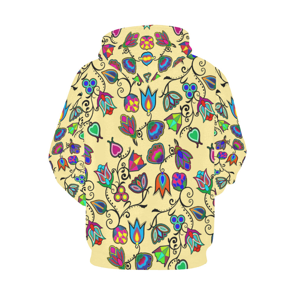 Indigenous Paisley - Vanilla All Over Print Hoodie for Women (USA Size) (Model H13) Hoodie e-joyer 