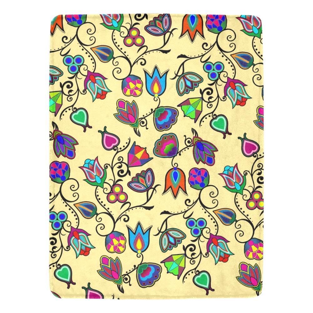 Indigenous Paisley Vanilla Ultra-Soft Micro Fleece Blanket 60"x80" Ultra-Soft Blanket 60''x80'' e-joyer 