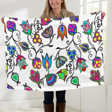 Load image into Gallery viewer, Indigenous Paisley White Baby Blanket 40&quot;x50&quot; Baby Blanket 40&quot;x50&quot; e-joyer 
