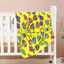 Load image into Gallery viewer, Indigenous Paisley Yellow Baby Blanket 30&quot;x40&quot; Baby Blanket 30&quot;x40&quot; e-joyer 
