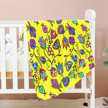 Load image into Gallery viewer, Indigenous Paisley Yellow Baby Blanket 40&quot;x50&quot; Baby Blanket 40&quot;x50&quot; e-joyer 
