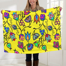 Load image into Gallery viewer, Indigenous Paisley Yellow Baby Blanket 40&quot;x50&quot; Baby Blanket 40&quot;x50&quot; e-joyer 
