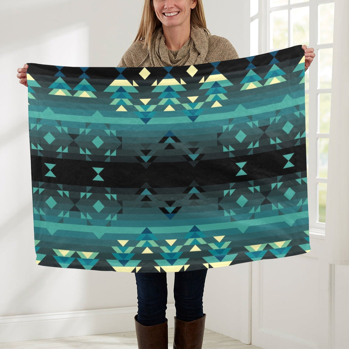 Inspire Green Small Baby Blanket by 49 Dzine