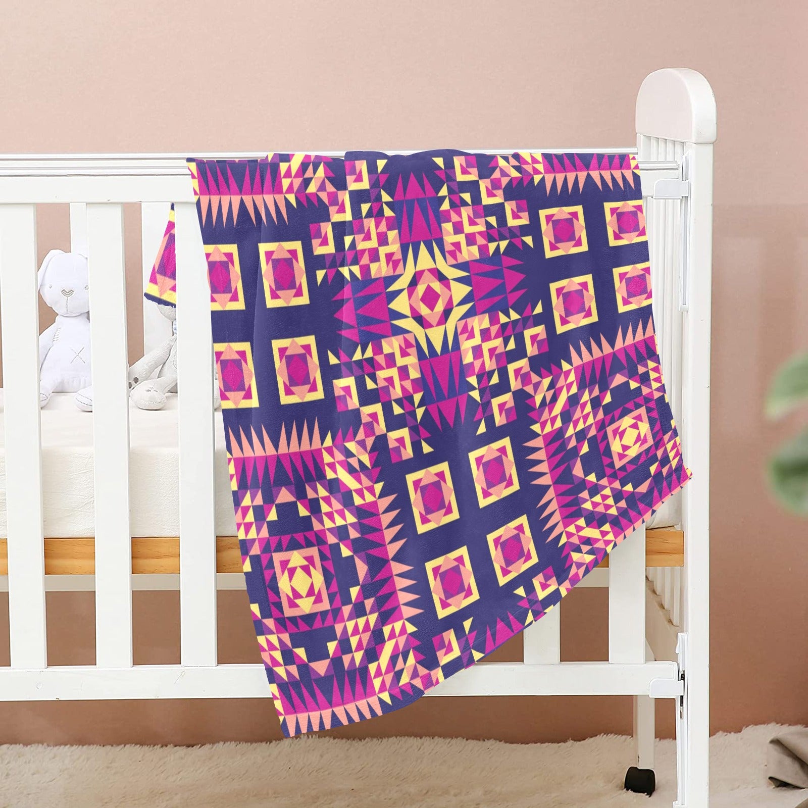 Kaleidoscope Bleu Baby Blanket 30"x40" Baby Blanket 30"x40" e-joyer 