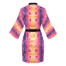 Load image into Gallery viewer, Kaleidoscope Dragonfly Long Sleeve Kimono Robe Long Sleeve Kimono Robe e-joyer 
