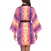 Load image into Gallery viewer, Kaleidoscope Dragonfly Long Sleeve Kimono Robe Long Sleeve Kimono Robe e-joyer 
