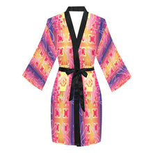 Load image into Gallery viewer, Kaleidoscope Dragonfly Long Sleeve Kimono Robe Long Sleeve Kimono Robe e-joyer 
