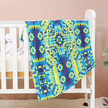 Load image into Gallery viewer, Kaleidoscope Jaune Bleu Baby Blanket 40&quot;x50&quot; Baby Blanket 40&quot;x50&quot; e-joyer 
