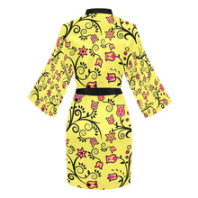 Load image into Gallery viewer, Key Lime Star Long Sleeve Kimono Robe Long Sleeve Kimono Robe e-joyer 
