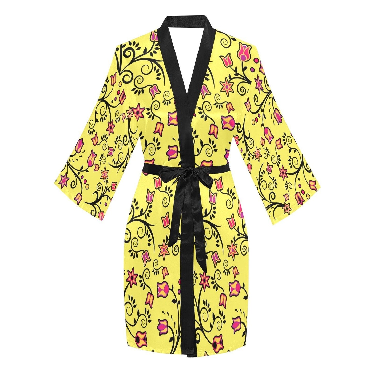 Key Lime Star Long Sleeve Kimono Robe Long Sleeve Kimono Robe e-joyer 