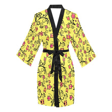 Load image into Gallery viewer, Key Lime Star Long Sleeve Kimono Robe Long Sleeve Kimono Robe e-joyer 
