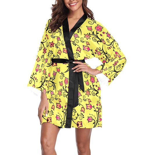 Key Lime Star Long Sleeve Kimono Robe Long Sleeve Kimono Robe e-joyer 