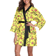 Load image into Gallery viewer, Key Lime Star Long Sleeve Kimono Robe Long Sleeve Kimono Robe e-joyer 
