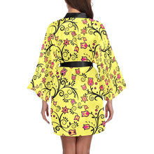 Load image into Gallery viewer, Key Lime Star Long Sleeve Kimono Robe Long Sleeve Kimono Robe e-joyer 
