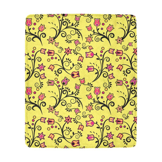 Floral Star Large Micro Fleece Blanket
