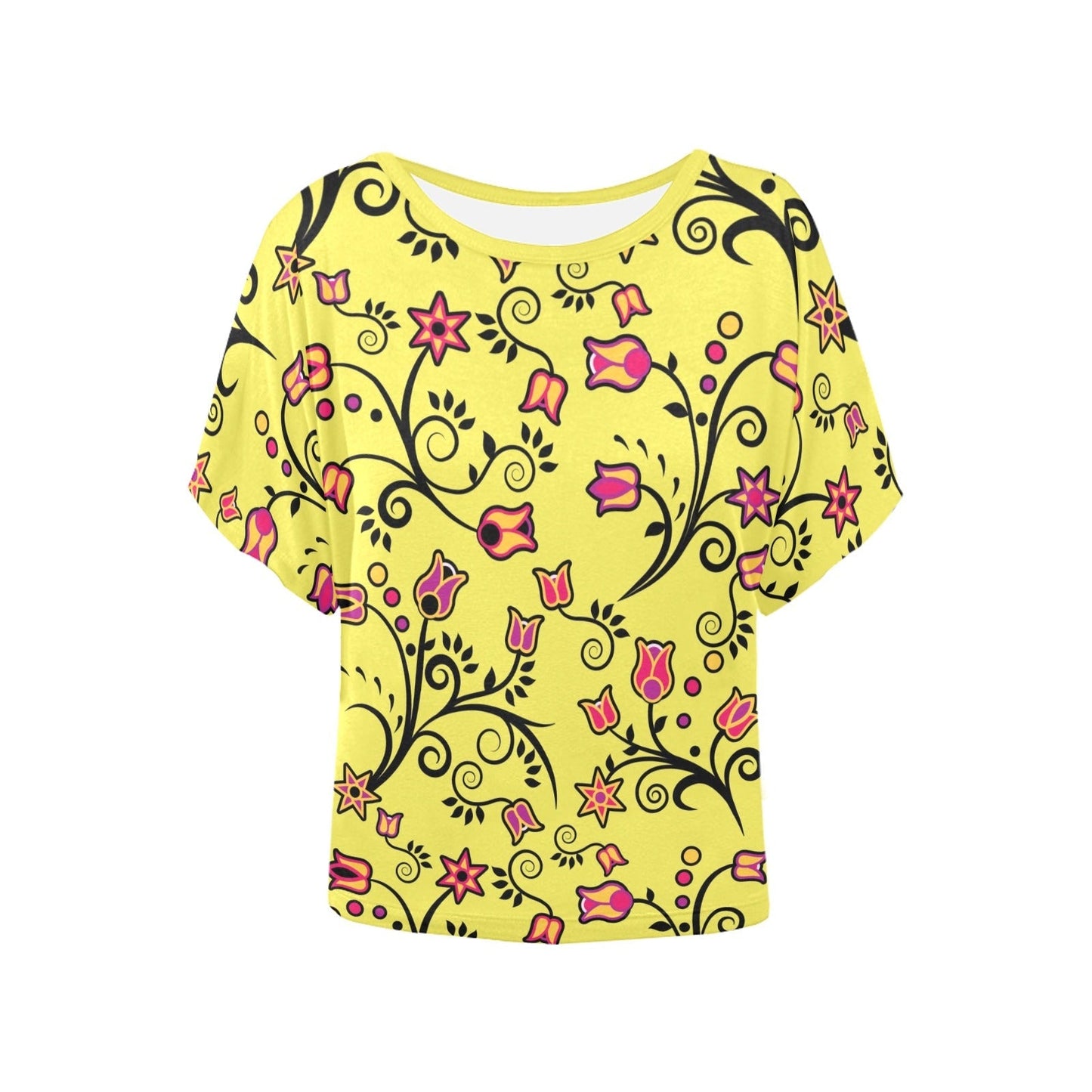 Floral Star Batwing Blouse