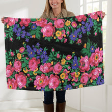 Load image into Gallery viewer, Kokum&#39;s Revenge Black Baby Blanket 40&quot;x50&quot; Baby Blanket 40&quot;x50&quot; e-joyer 
