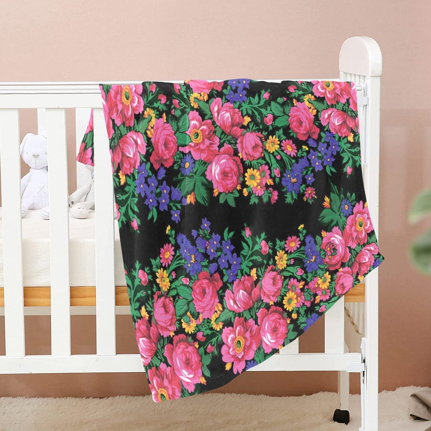 Kokum's Revenge Black Baby Blanket 40"x50" Baby Blanket 40"x50" e-joyer 