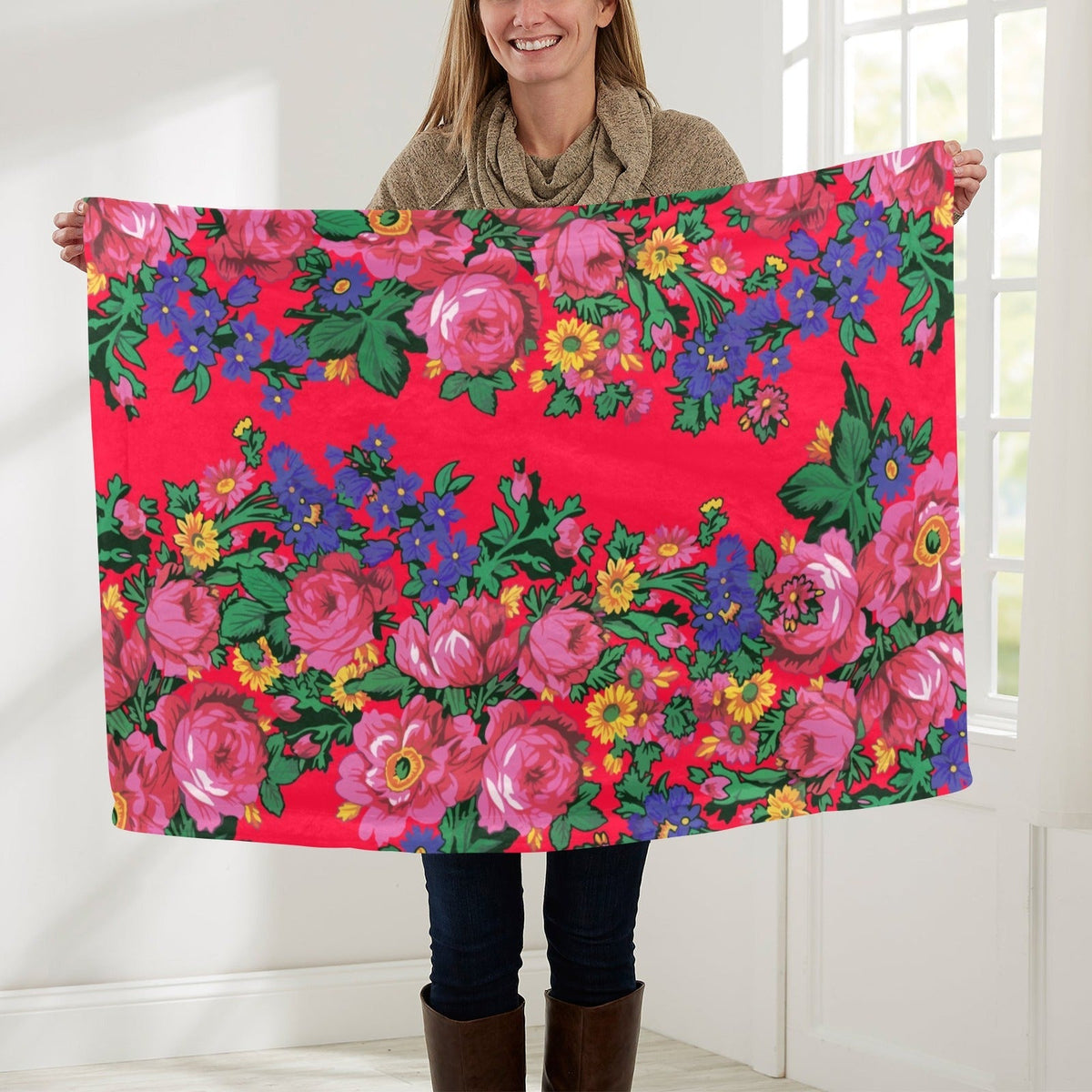 Kokum's Revenge Dahlia Small Baby Blanket by 49 Dzine