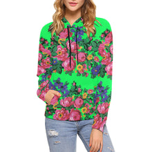 Load image into Gallery viewer, Kokum&#39;s Revenge Green All Over Print Hoodie for Women (USA Size) (Model H13) Hoodie e-joyer 
