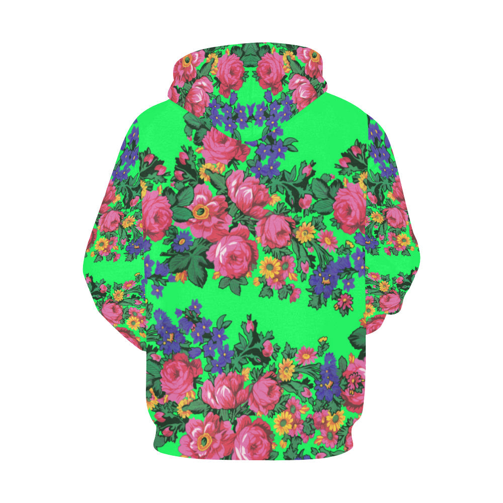 Kokum's Revenge Green All Over Print Hoodie for Women (USA Size) (Model H13) Hoodie e-joyer 