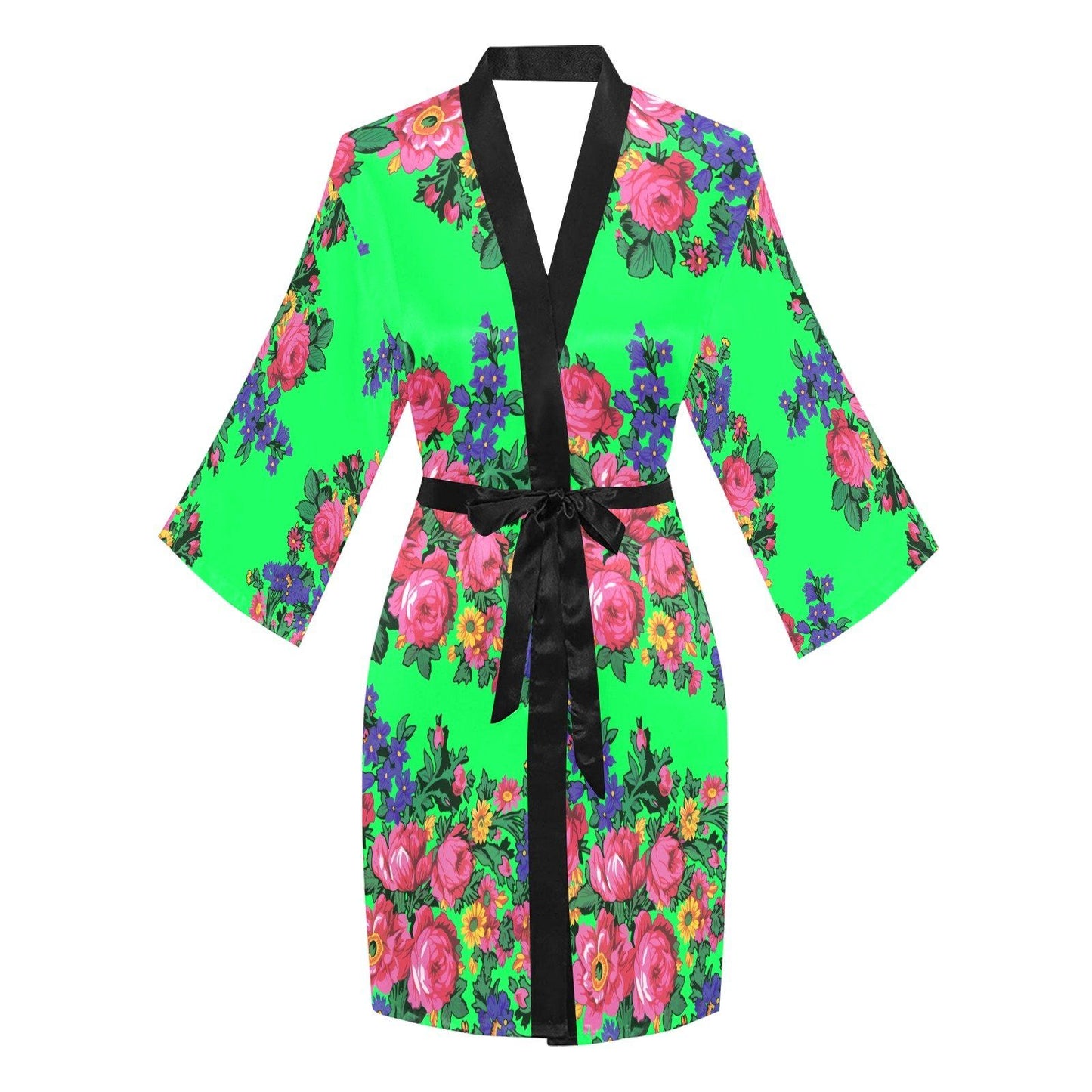 Kokum's Revenge Green Long Sleeve Kimono Robe Long Sleeve Kimono Robe e-joyer 