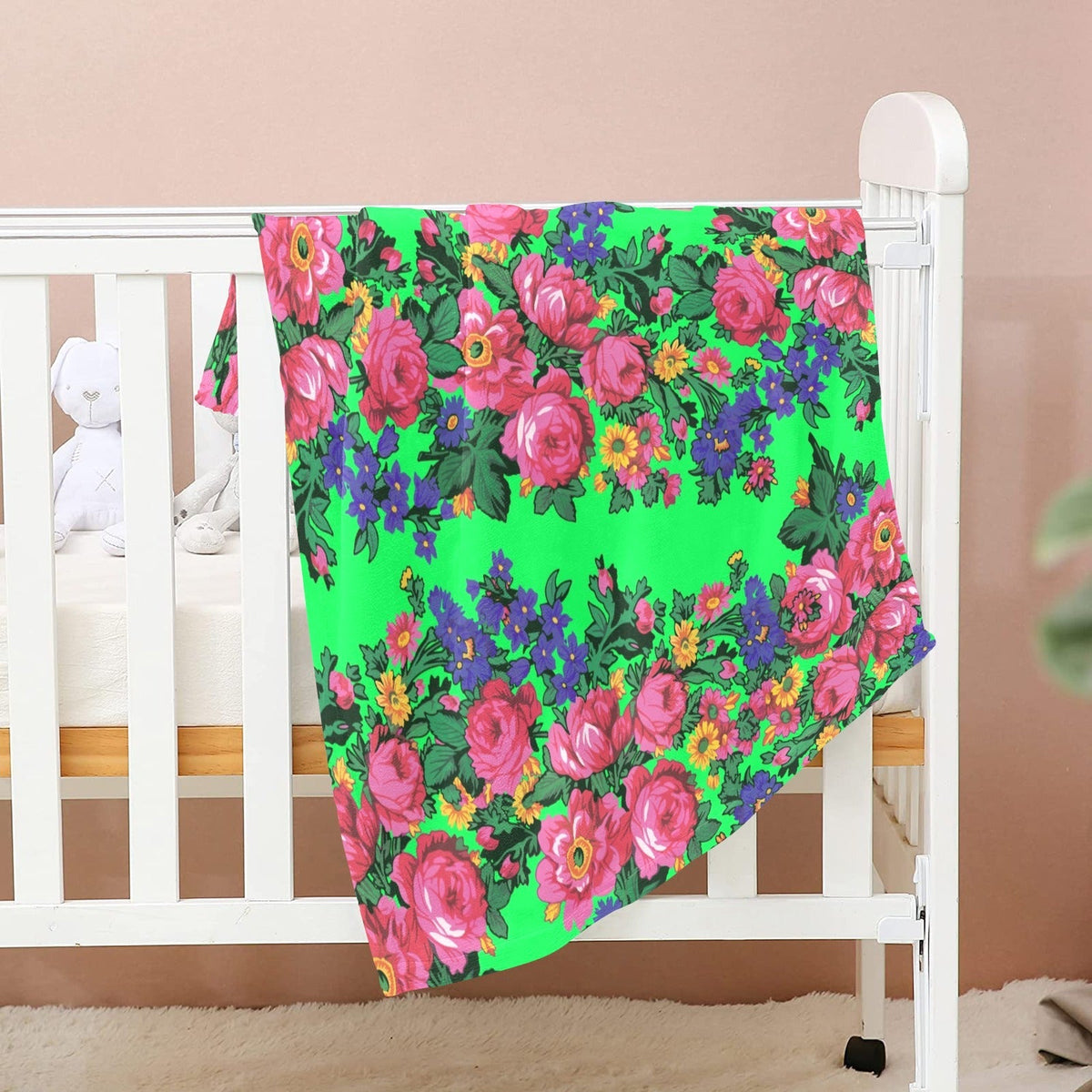 Kokum's Revenge Green Small Baby Blanket by 49 Dzine (image 2)