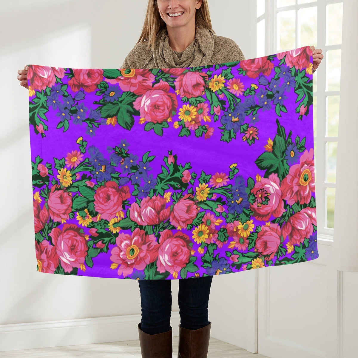 Kokum's Revenge Lilac Small Baby Blanket by 49 Dzine
