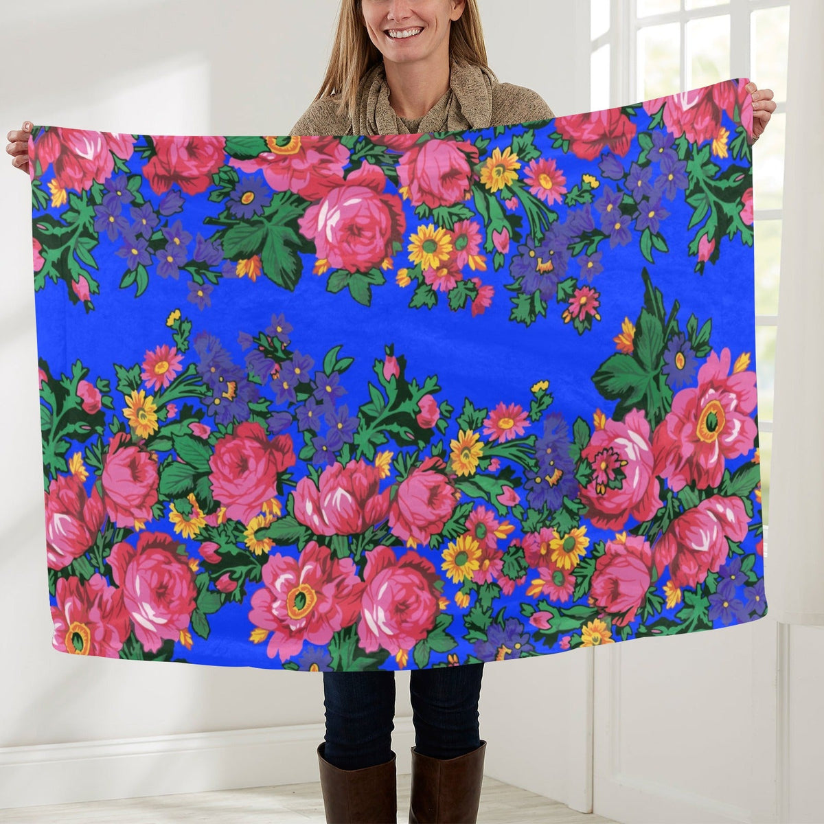 Kokum's Revenge Royal Large Baby Blanket by 49 Dzine