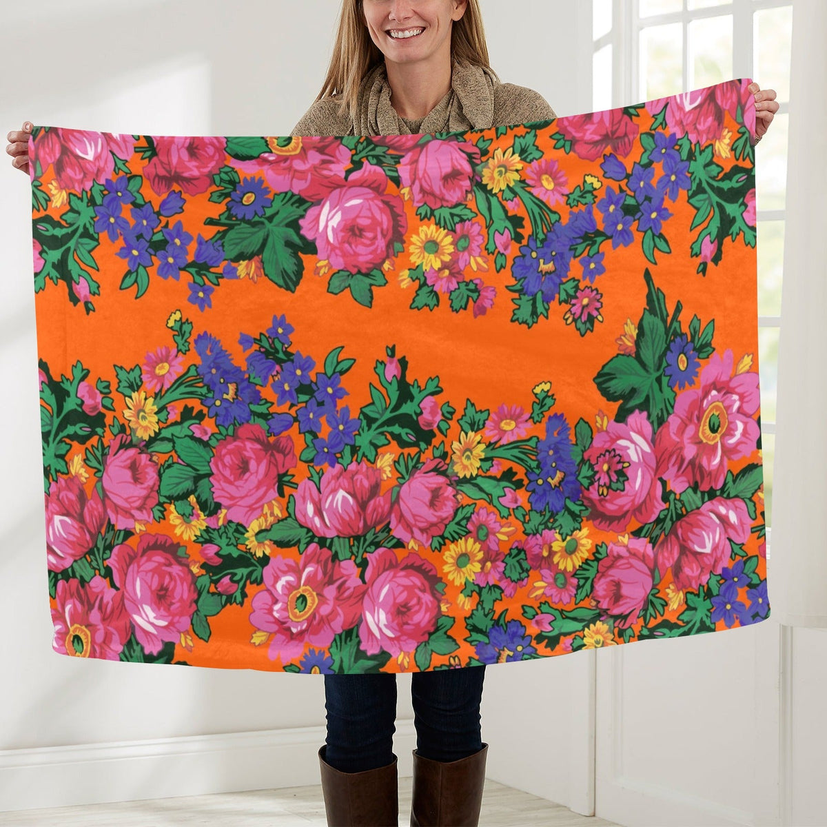 Kokum's Revenge Sierra Large Baby Blanket by 49 Dzine