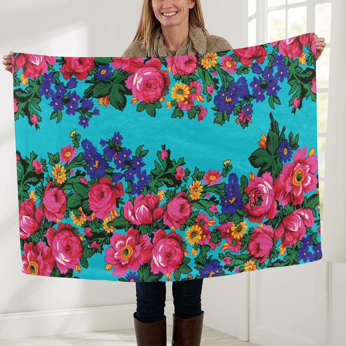 Kokum's Revenge Sky Large Baby Blanket by 49 Dzine