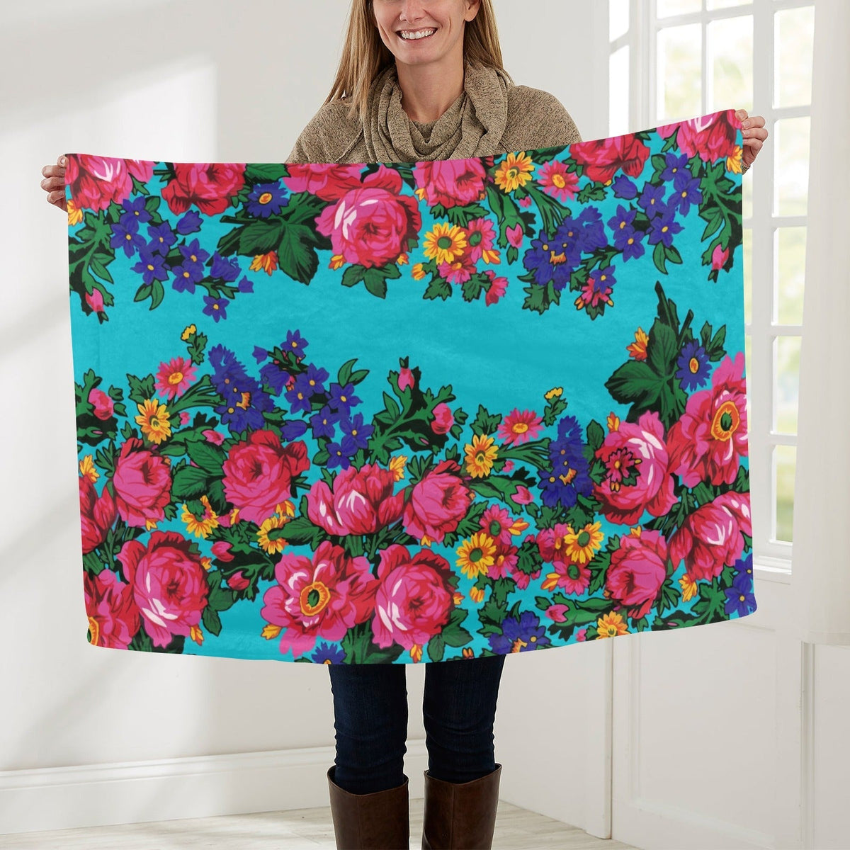 Kokum's Revenge Sky Small Baby Blanket by 49 Dzine