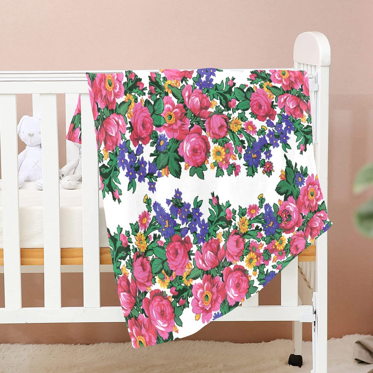 Kokum's Revenge White Large Baby Blanket by 49 Dzine (image 2)